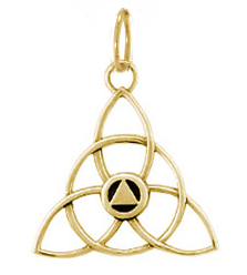 (image for) Gold AA Celtic Knot Trinity AA Pendant